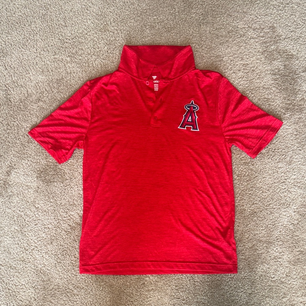 Fanatics Red Kids Polo Shirt with Logo